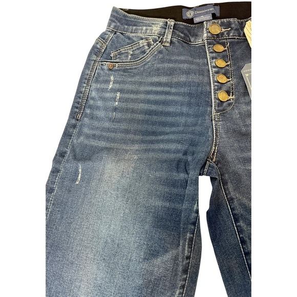 Democracy Womens Ab Solution Mid Blue Vintage High Rise  Bermuda Jean Short SZ 2 - Picture 12 of 16